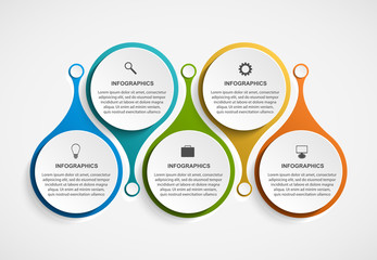 Hexagon options infographics template. Infographics for business presentations or information banner.