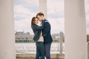 couple near river