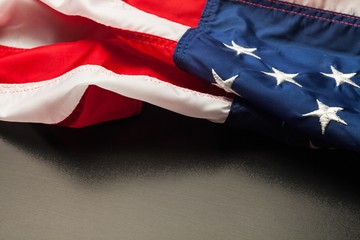 Vintage American Flag on Chalkboard