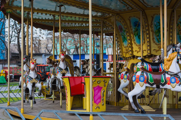 Fototapeta na wymiar Children's carousel 
