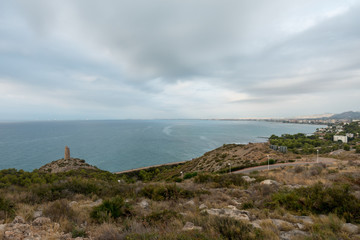 A sunrise in the renega of Oropesa del Mar