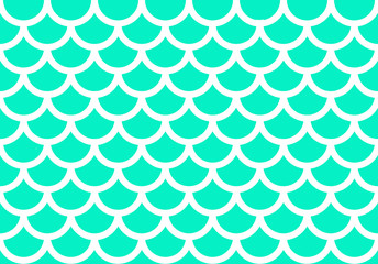 Tuquoise Scallop Pattern