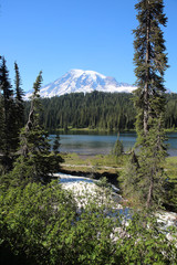 Mount Rainier and Reflection Lake