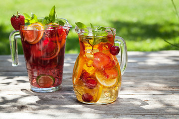Homemade lemonade or sangria