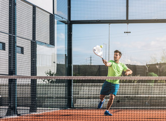 Man playing padel