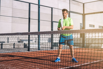 Man playing padel