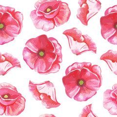 Seamless pattern of flowers of tulips