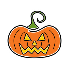 Halloween pumpkin isolated on white background