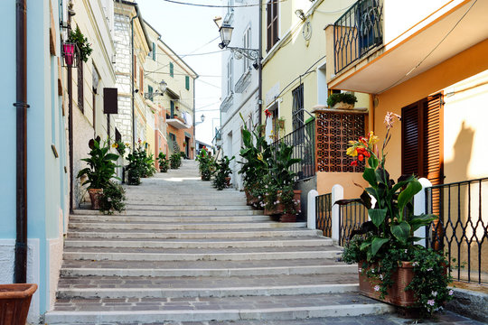 La costarella street in Numana City