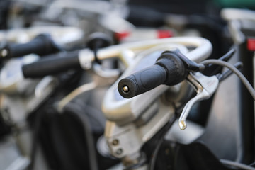 bicycle handle-bar close up