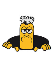 traurig unglücklich loch boden verstecken comic cartoon clipart buddeln festhalten lus