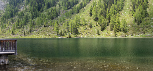 Obraz premium Nambino lake, Dolomites