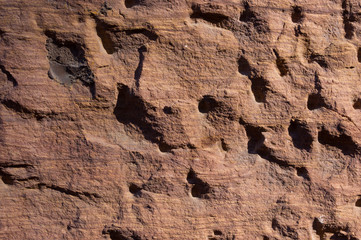 Fullframe shot of structured wall of sandstone