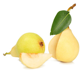 Pears isolated on white background