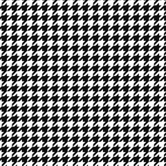 Hounds tooth vector pattern ornament. Geometric print in black and white color. Classical English  background Glen plaid for fashion design