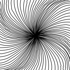 Abstract Warped Black and White Lines Background