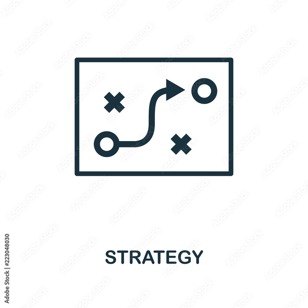 Poster strategy icon. monochrome style design from business icon collection. ui. pixel perfect simple picto