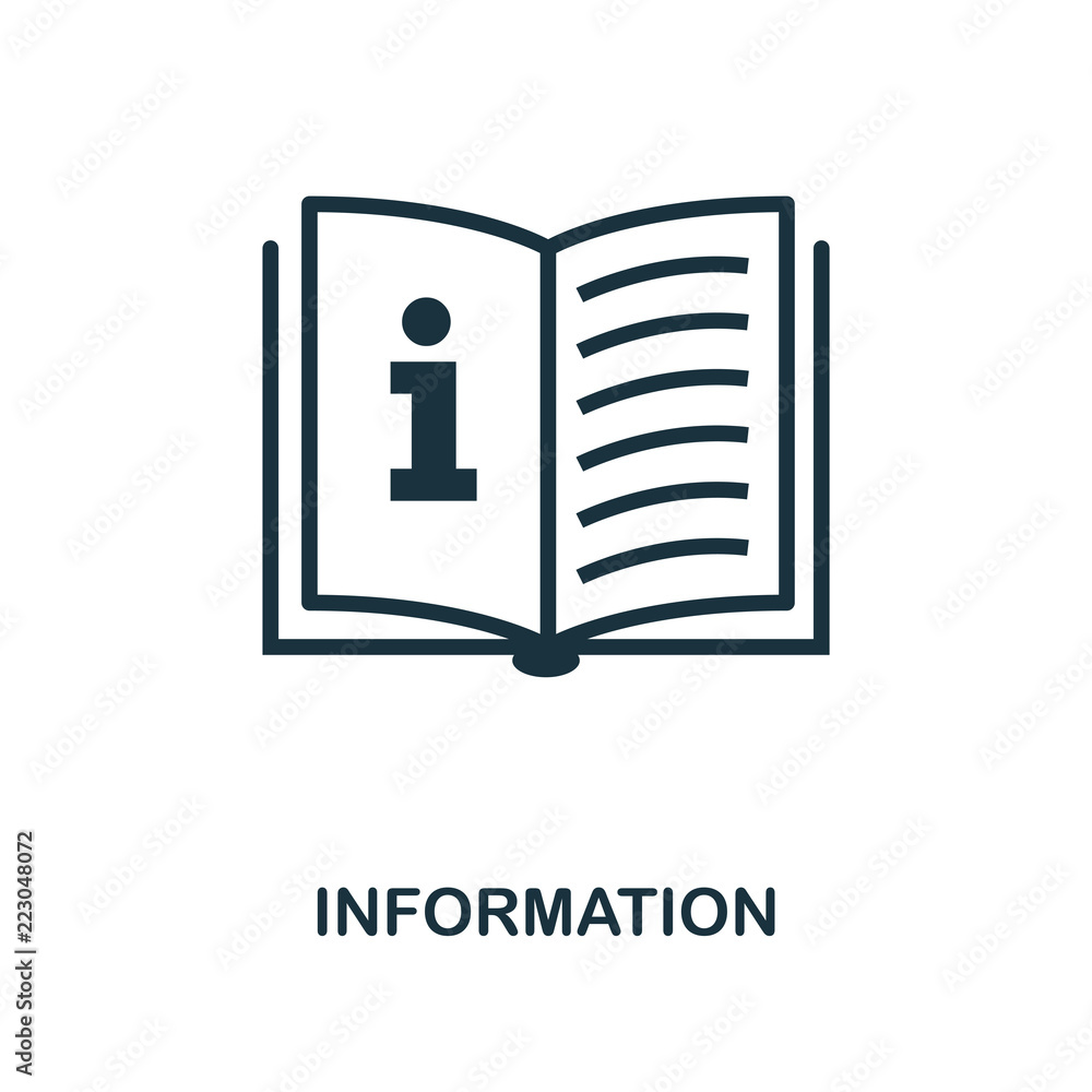 Poster information icon. monochrome style design from business icon collection. ui. pixel perfect simple pi