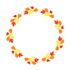 Vector frame with fall leaves