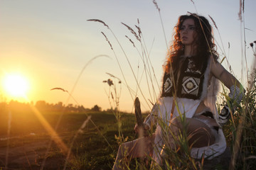 girl clothes amazon nature sunset
