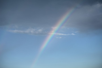 rainbow in the sky,nature,panorama,cloud,blue,weather,colors