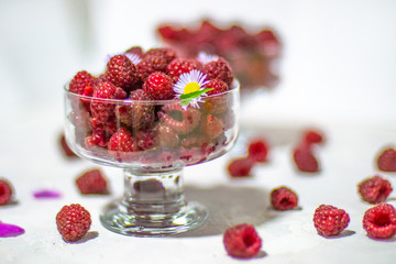  raspberry in a glass,  raspberry in a croissant