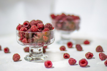  raspberry in a glass,  raspberry in a croissant