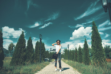 Happy young woman enjoying vacation