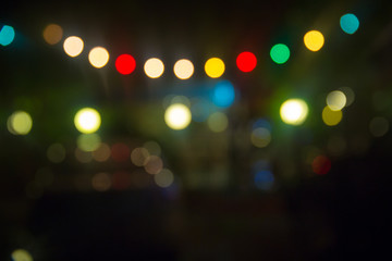 defocused bokeh lights, blur bokeh light, bokeh background. colorful light spot on black background. image for background, wallpaper, copy space.