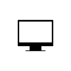 The icon of monitor, monitor screen. Simple flat icon illustration of monitor, monitor screen for a website or mobile application on white background