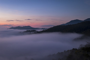 Stunning sunrise at Yun Lai Viewpoint Thailand