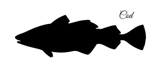 Silhouette of cod fish.