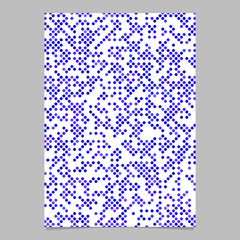 Blue abstract dot pattern brochure background - vector stationery template design