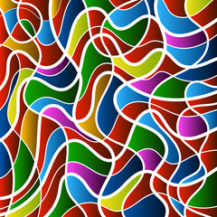 Abstract colour background with curved white lines