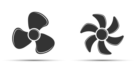 Grey fan icons on a white background © Pavel Kubarkov