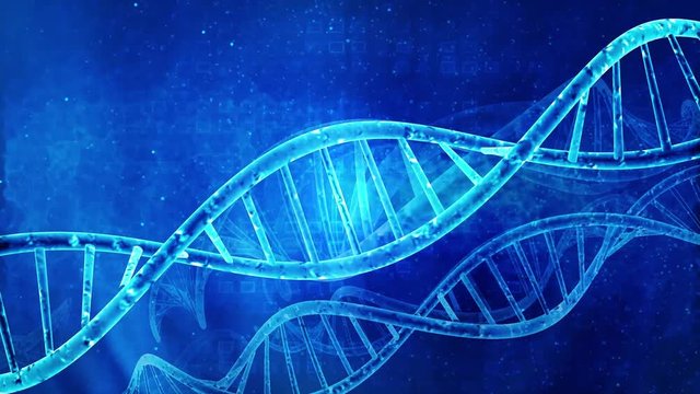 DNA double helix structure , medical and technology background
