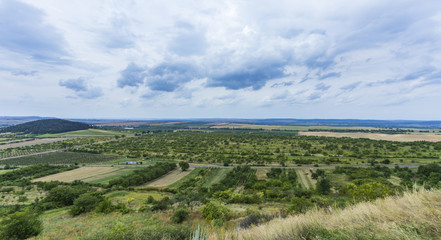 Fototapeta na wymiar cultivated fields of northern Hungary