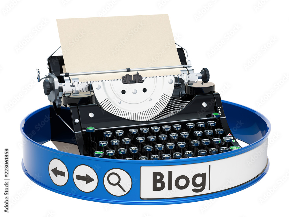 Poster blog concept, 3d rendering