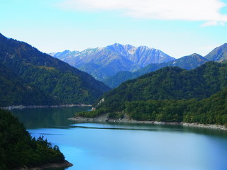Fototapeta na wymiar Kurobe dam in Japan