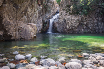 Fonias Waterfall in Samothrace island, Greece