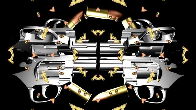 Bullets and guns looping animated background
