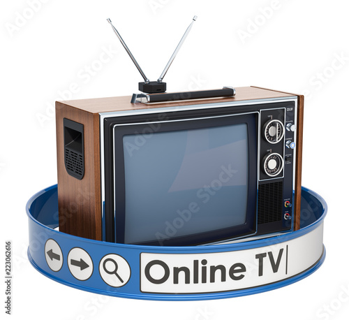 Online tv, television concept. 3d rendering stock photo and royalty ... Rendering 3d online