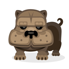 Dog boxer boy isolated on white background vector