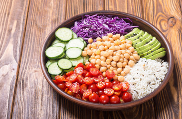 Healthy vegetarian salad