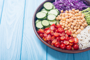 Healthy vegetarian salad