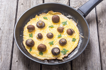 Omelette with mushroom