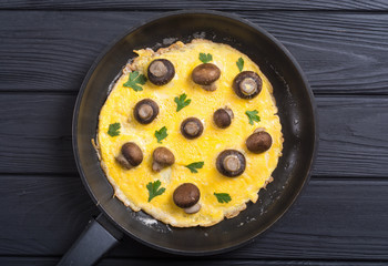 Omelette with mushroom
