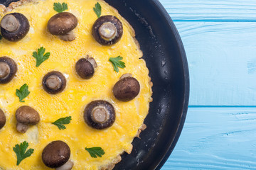 Omelette with mushroom