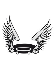 engel himmel hölle flügel heiligenschein loch boden verstecken comic cartoon clipart buddeln festhalten lustig