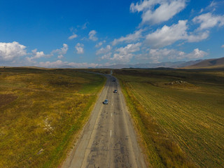 Fototapeta premium Amazing summer landscape with expensive and green fields, Armenia